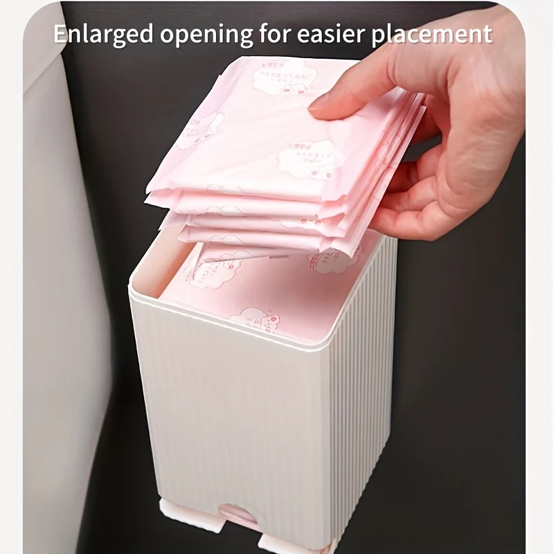 Light Wall-Mounted Tissue And Women'S Care Storage box -Flip-Top Dust-Proof All-In-One Design with Multi-Functional Compartments