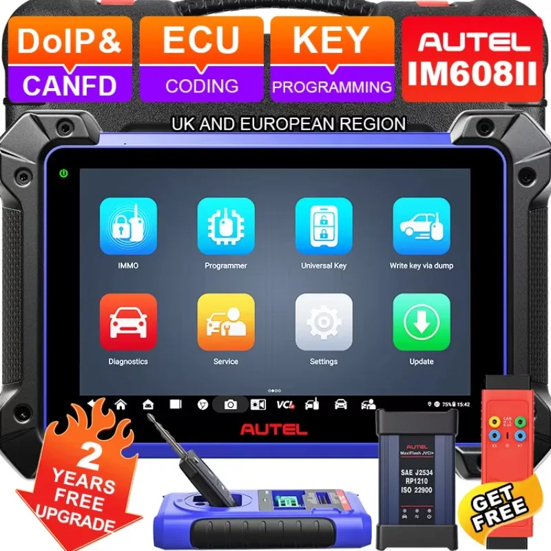 Universal autel im 608 pro ll chave fob chip cópia máquina decodificador chave do carro máquina programação chave para todos os carros leitor código