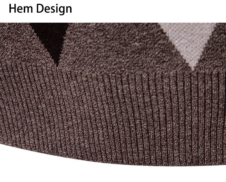 6-Farbige Herren-Strickweste, Lässiger Ärmelloser Pullover mit V-Ausschnitt, Strickstoff, Business-Casual Bürokleidung für Männer – Detail 13