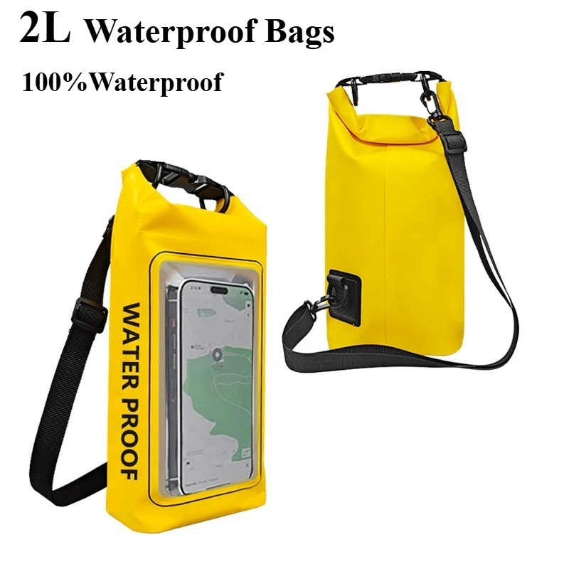 

2L Dry Bag Touch Screen Waterproof Bags for Trekking Drifting Rafting Surfing Kayak Outdoor Sports Bags Camping Equipment