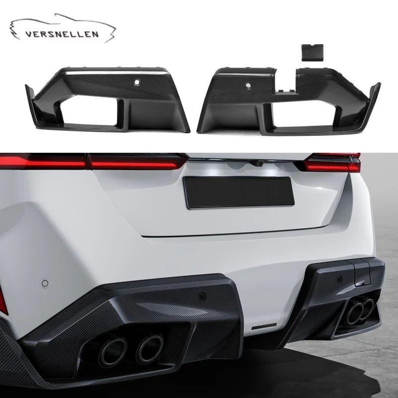 

High Quality Dry Carbon Fiber MP Style Bumper Body Kit for BMW G90 G99 M5 4-door 2025+ Rear Bumper Diffuser Lip