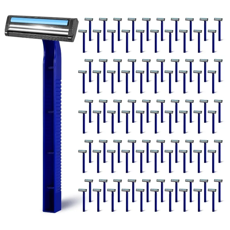 Disposable Razors Bulk for Shave - Mens Bulk Razors for Shaving with Lubricating Strip & 2 Stainless Steel Blades