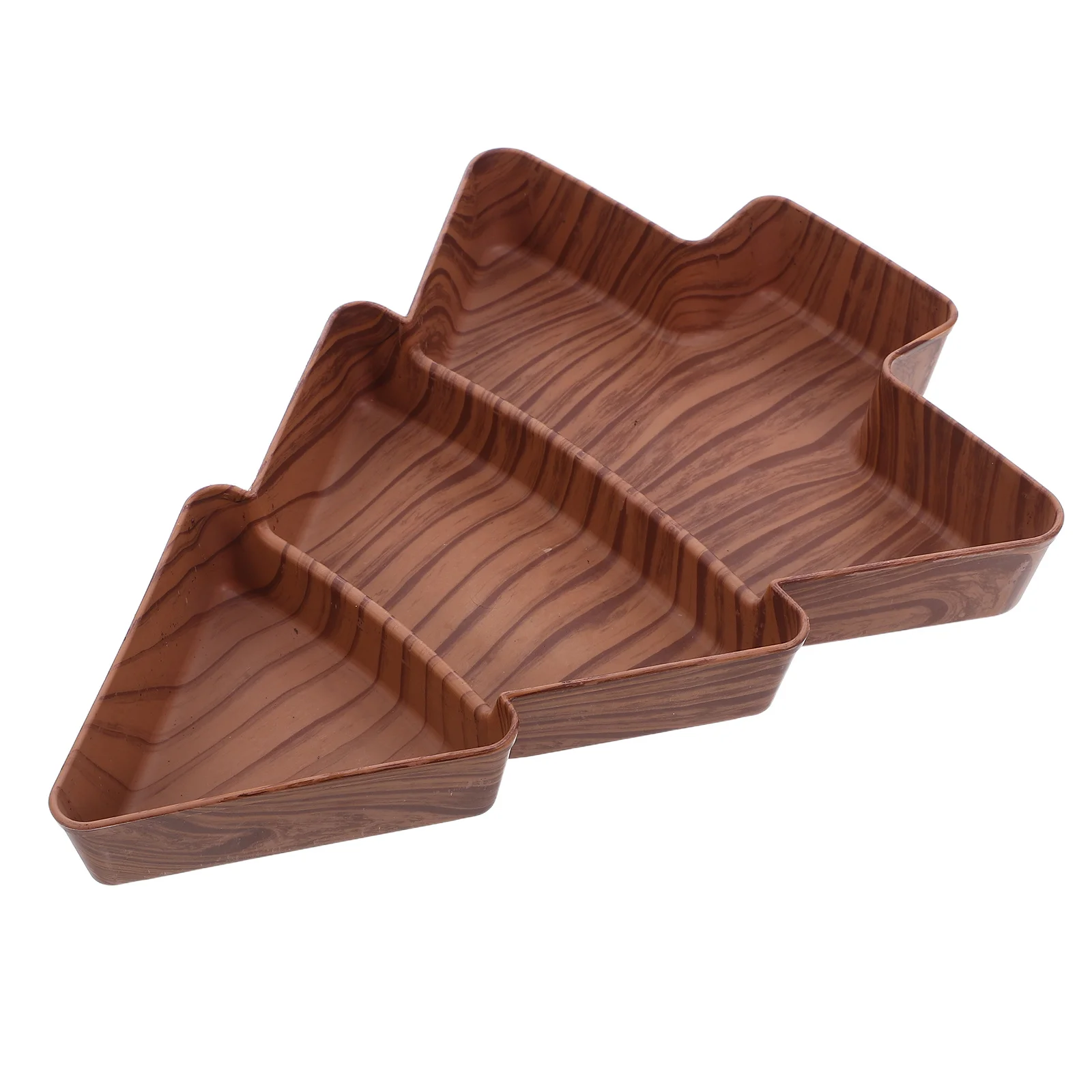 

Christmas Tree Shaped Divided Snack Platter Plastic Charcuterie Board Festive Holiday Table Setting Fruit Nut Candy Tray