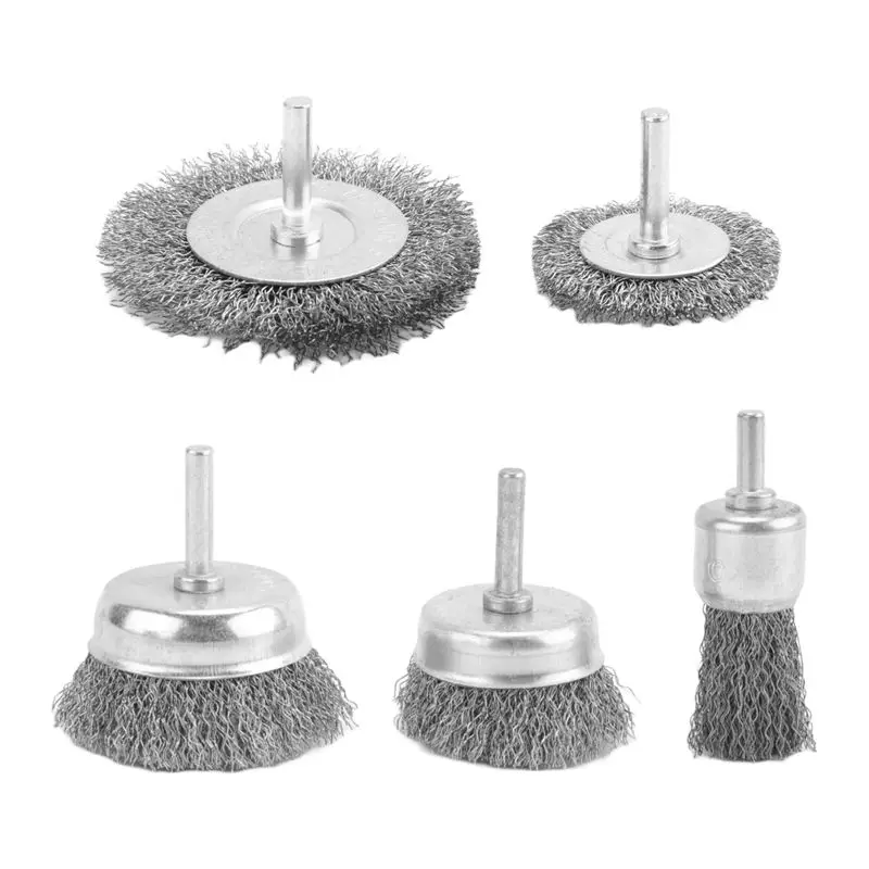 AB33-Wire Brush For Drill, Wire Wheel Brush Cup Set, Stripping And Drill Attachment