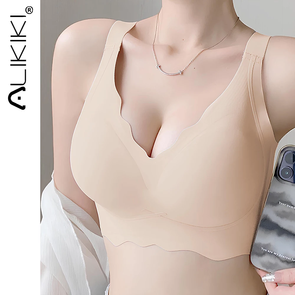 

Plus Size Full Coverage Bras For Women No Underwire T-shirt Bra Seamless Push Up Daily Bralette Underwear With Soft Support Bra