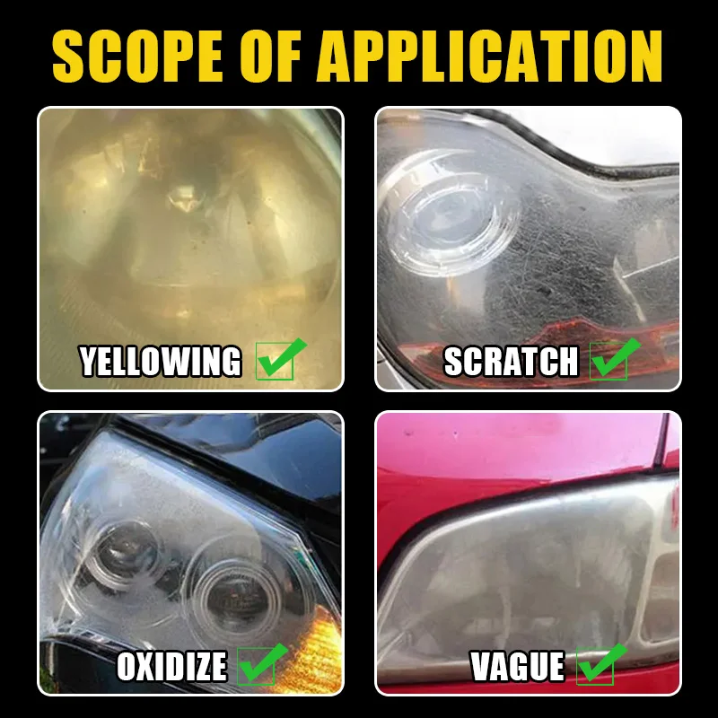 سيارة العلوي استعادة تلميع أطقم كشافات مزيل الخدش إصلاح تنظيف لصق إزالة الأكسدة المصباح البولندية السائل