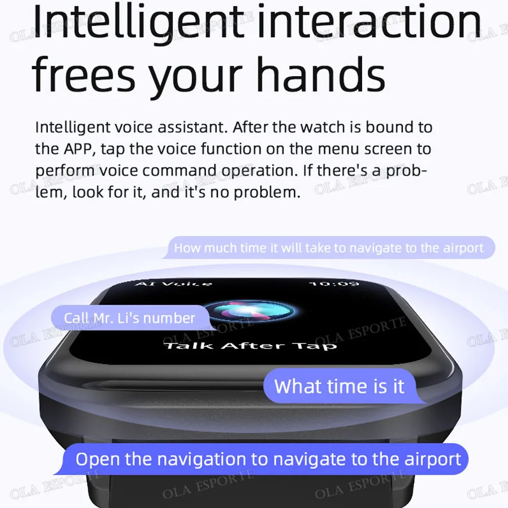 GPS Tracker Smart Watch Men Women 2.01"AMOLED Screen Call Smartwatch Health Monitor Multiple Sports Modes Fitness Sports Watches