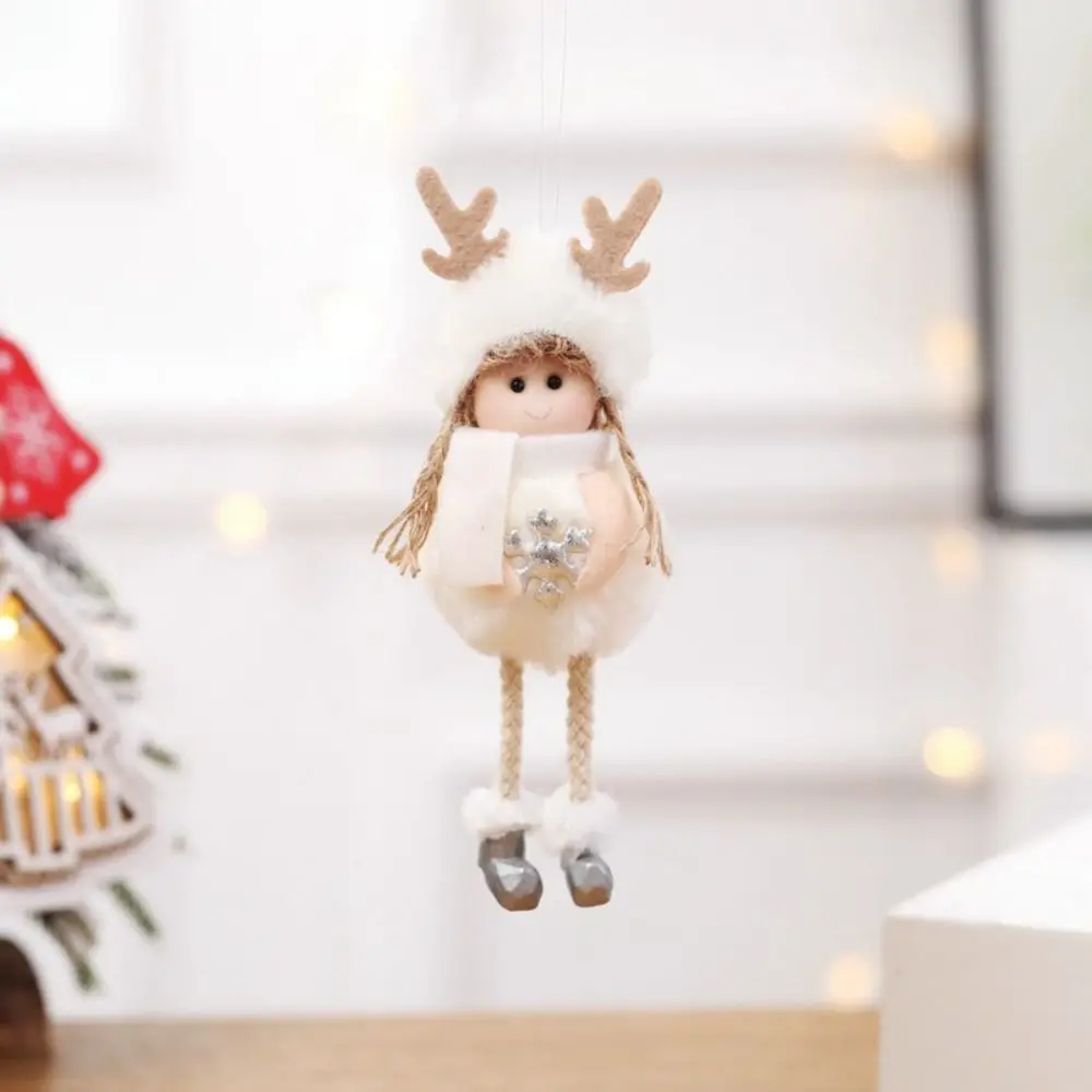 Cute Xmas Tree Hanging Ornaments Plush Angel Doll Angel Doll Pendant Fashionable Plush Gauze Skirt Angel Home Decor