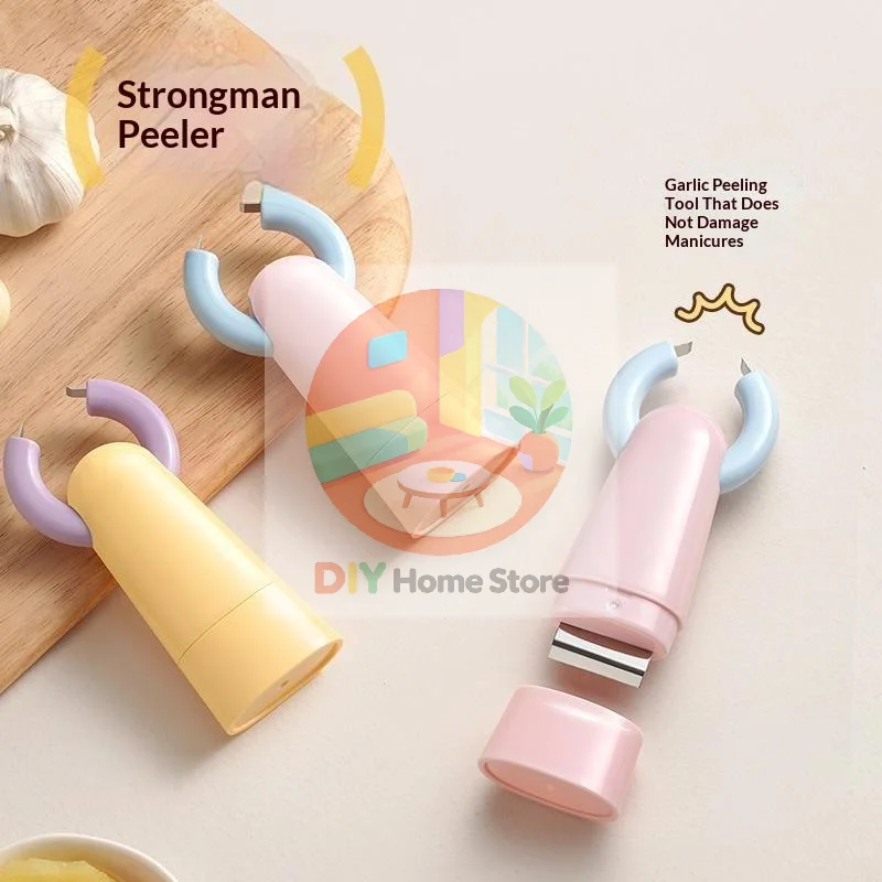 User Friendly 2 In 1 Garlic Peeler Ginger Scraper Clip Practical Kitchen Gadget for Beginner Cooks