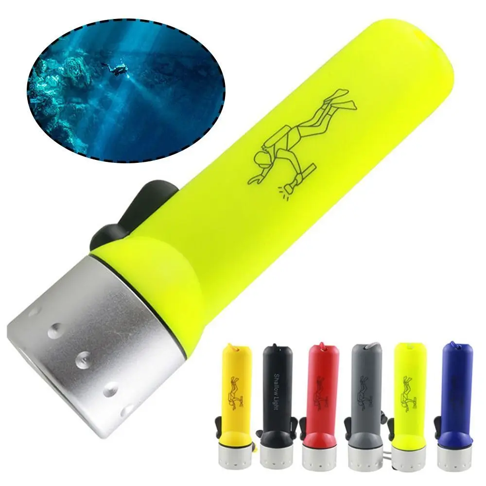 Waterproof Led Diving Flashlight Strong Underwater Lighting Outdoor Torch Emergency Lighting ABS Fish work light