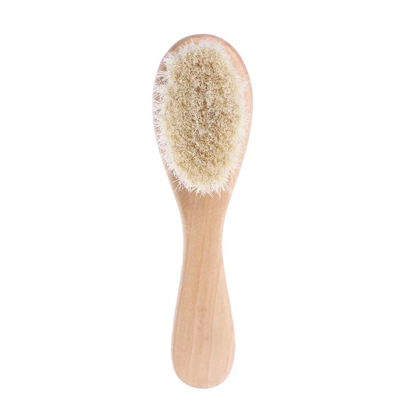 Baby Wood Brush Comb Beech Soft Wool Newborn Comb for Head Massager Baby Cleaning Shower Pure Natur Hairbrush Baby Care