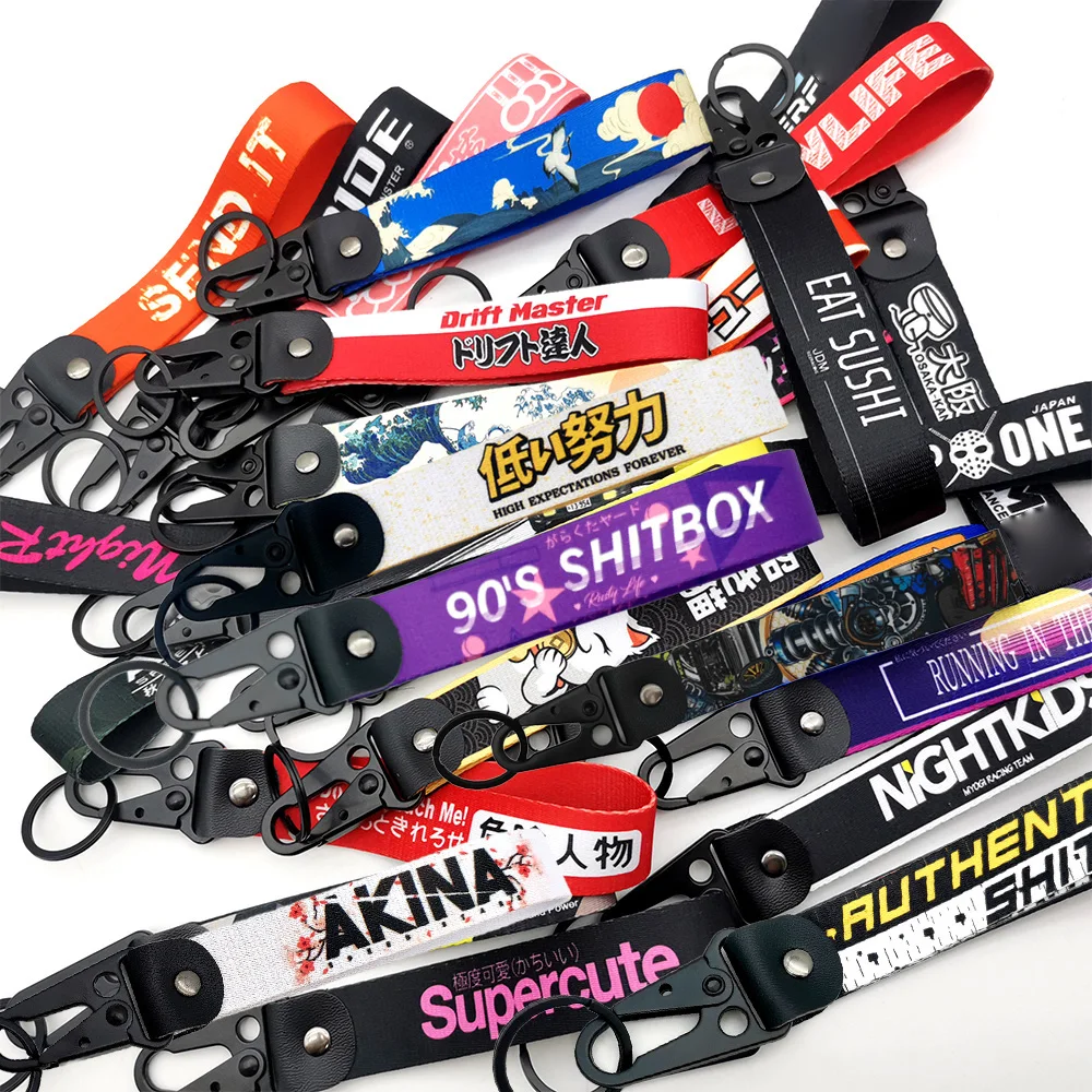 Le plus récent sceau de Culture modifié JDM japonais fermoir à bec d'aigle poignet avec fermoir à clé porte-clés porte-clés chat chanceux basse vie