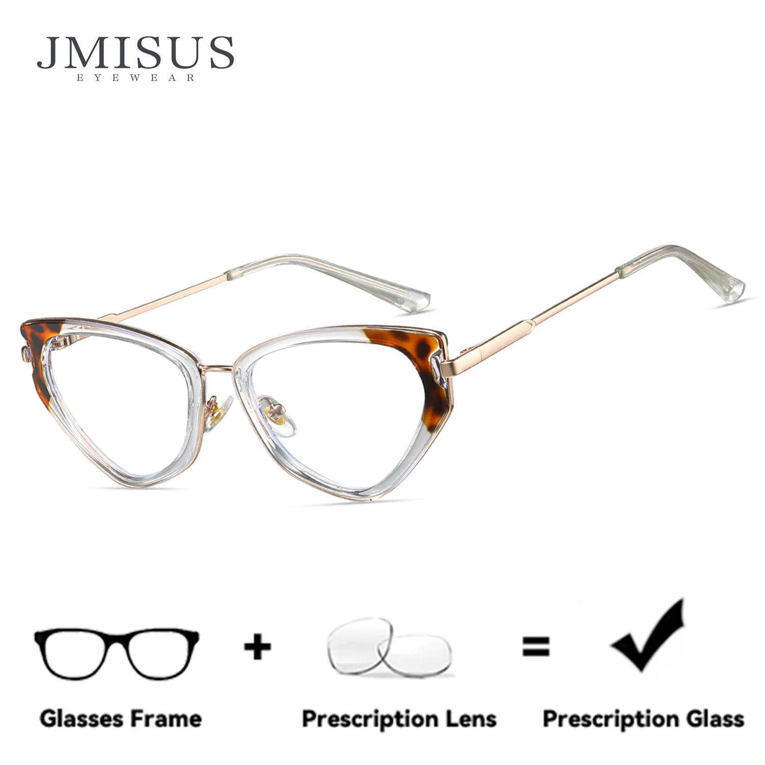 

JMISUS Retro Cat Eye Myopia Glasses Woman Blue Light Filter Butterfly Progressive Multifocal Prescription Eyewear
