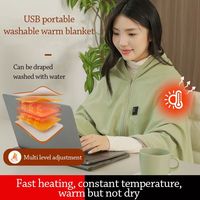 Office Wearable USB Electric Heated Blanket Washable Portable Warm Shawl Warm Clothing Electric Wrap for Winter