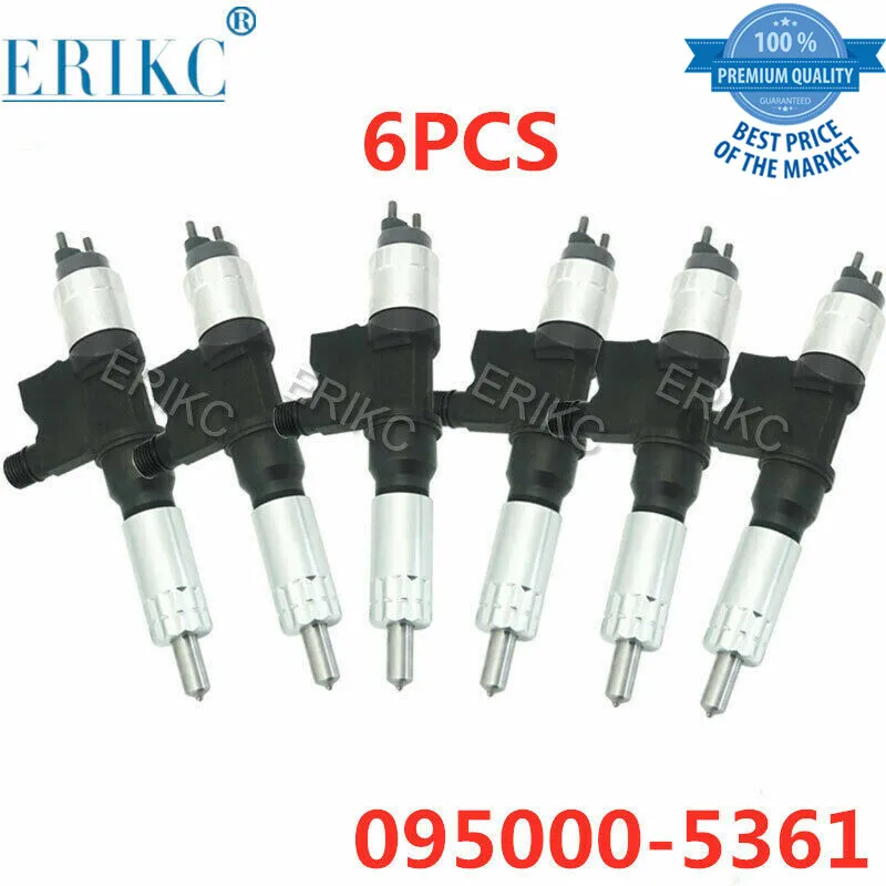 

6PCS 095000-5361 Diesel Injector 8976028031 Common Rail Spare Parts Injector for Denso Isuzu 7.8L Engine Model 6HK1 Vehicle