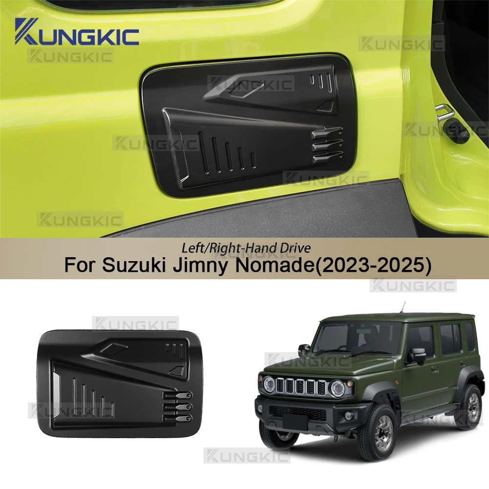 Car Fuel Tank Cap Cover Sticker For Suzuki Jimny 5-Doors Nomade 2023 2024 2025 LHD RHD ABS Matte Black Decor Accessories