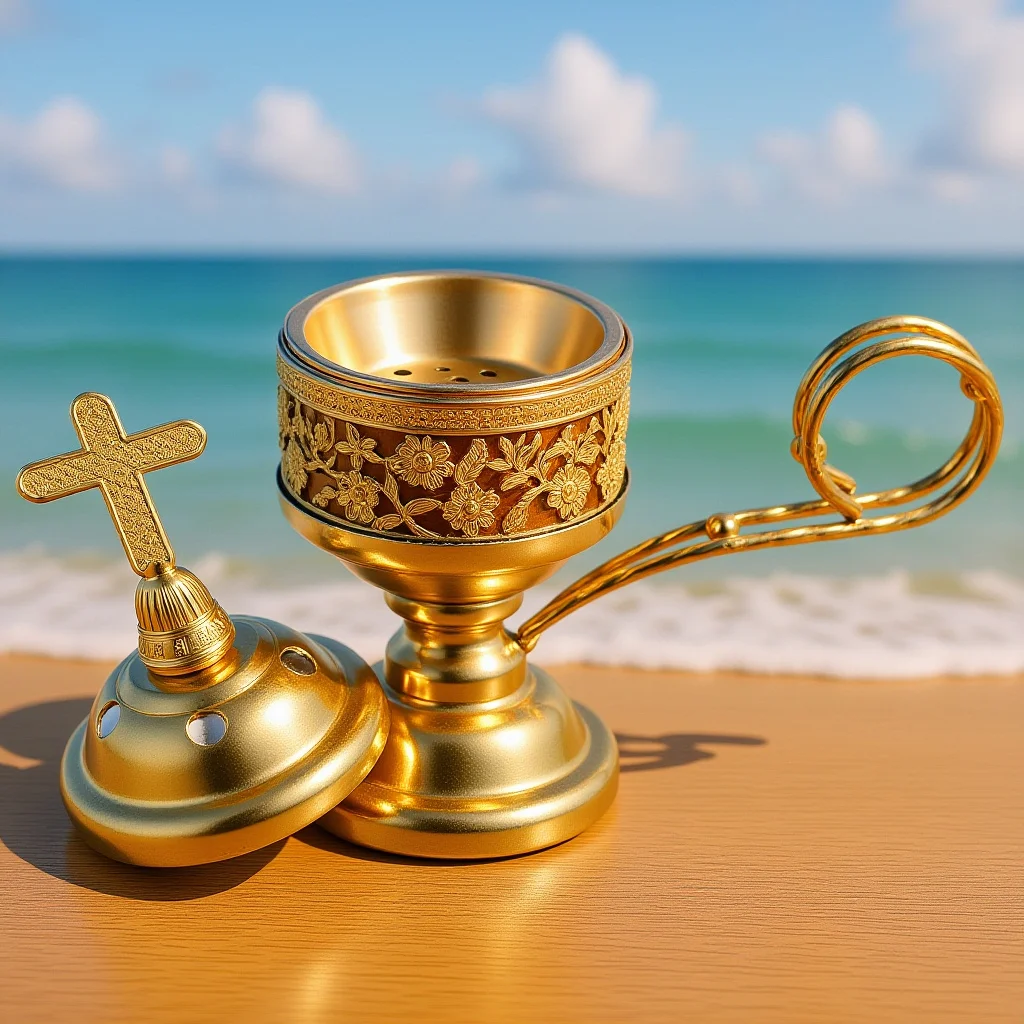 

Metal Incense Cone Burner Middle East Lightweight Portable Aromatherapy Furnace for Office Bedroom Tabletop Censer Decor