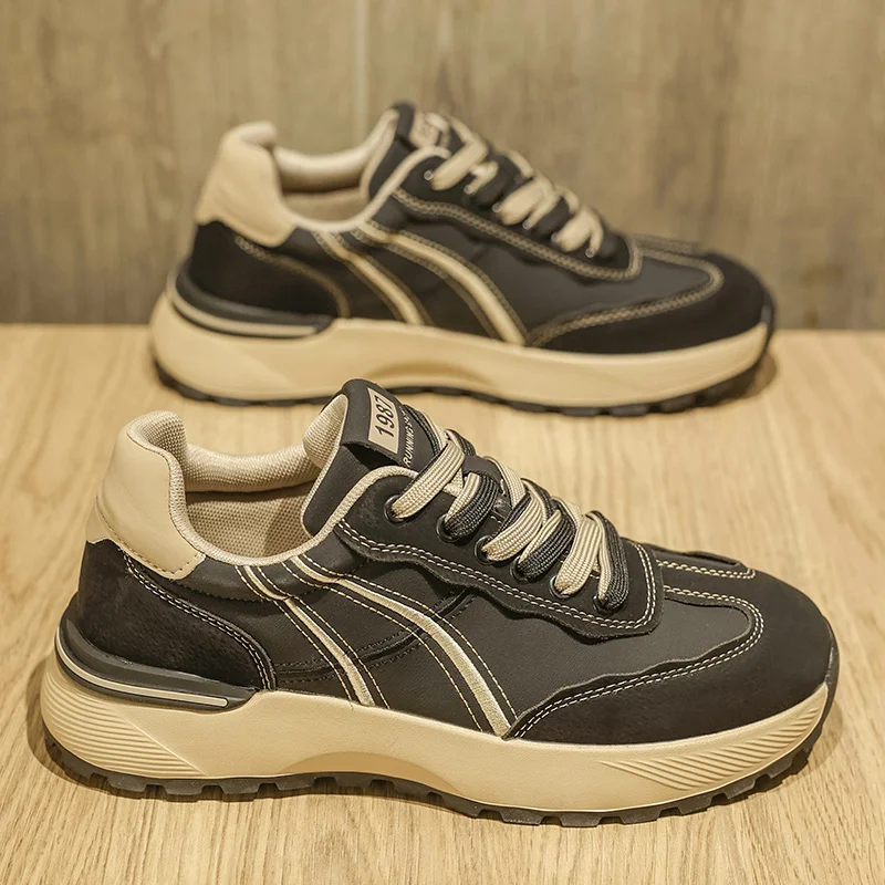 

Autumn 2025 Men's White Chunky Sneakers - Breathable Minimalist Design, Student-Friendly & Instagram Popular