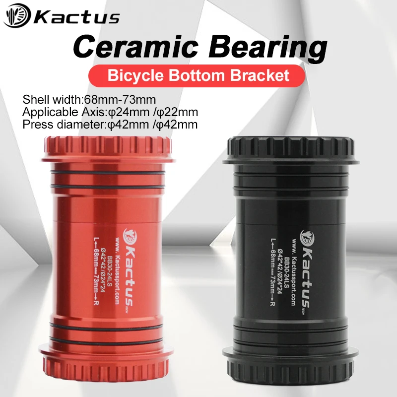 BB30 Bicycle Bottom Bracket 68mm MTB Road Ceramic Bearing Cycling Central Movement 24mm Lock Shaft Central Axle Bike Parts