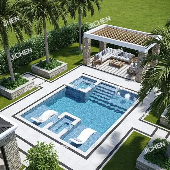 

DepositLuxury Custom Pool Supplies Large Swimming Spa Outdoor Hentai Large Fiber Glass Waterfall Adult