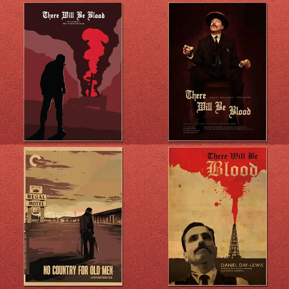 Social Scene Epic Movie T-There Will Be Blood-MT Poster Waterproof HD art sticky wall home bedroom aesthetic decoration Gifts