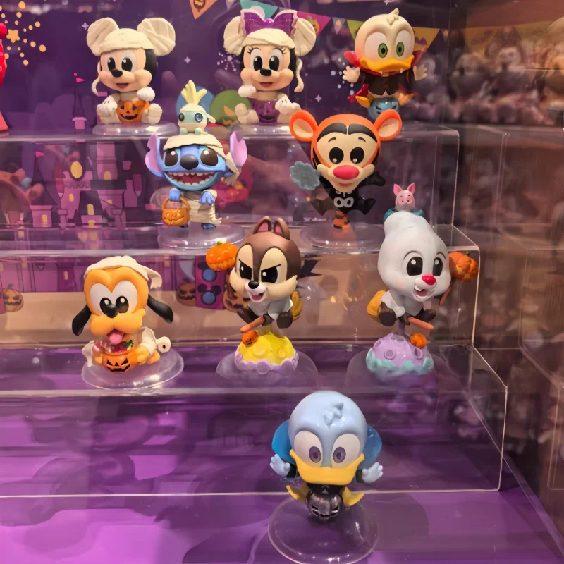 

Hottoys Тыква Вечеринка Ограниченная серия Микки и друзья Cosbi Слепая коробка Мини-кукла ручной работы Модный орнамент Праздничная игра Подарок