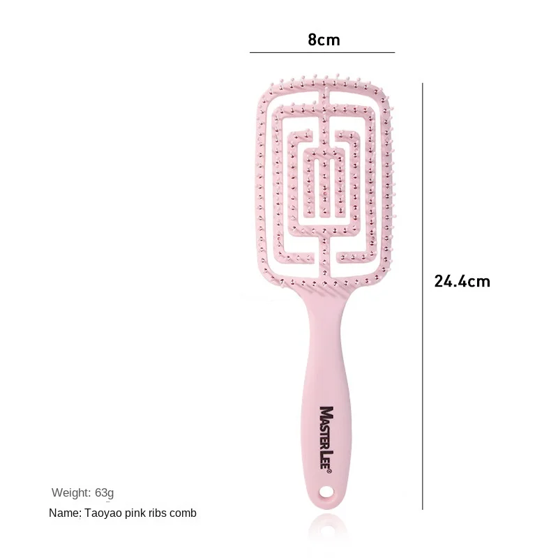 Scalp Massage Curved Hollow Comb Fluffy High Skull Top Styling Comb Hairdressing Comb for Salon Hairdressing Styling Tools