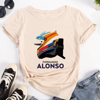 Fernando Alonso t shirt women comic streetwear Tee female comic designer clothes