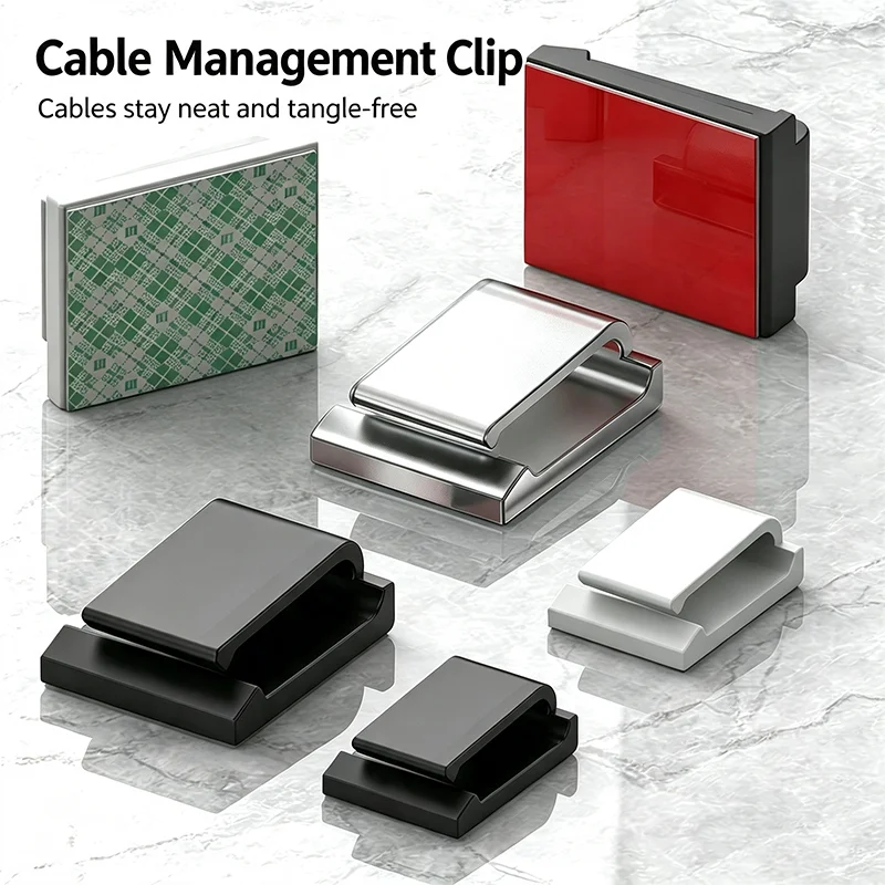 Fiber Optic Cable Management Self-Adhesive Wall Mount No-Drilling Line Card Car Dash Cam Organizer Network Cable Tidy up Tool