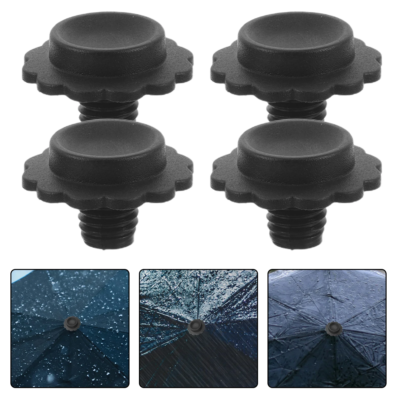 

8pcs Umbrella Top Cap Replacement 8Mm Universal Repair Parts End Tip Covers For Rain Portable Umbrellas Plastic