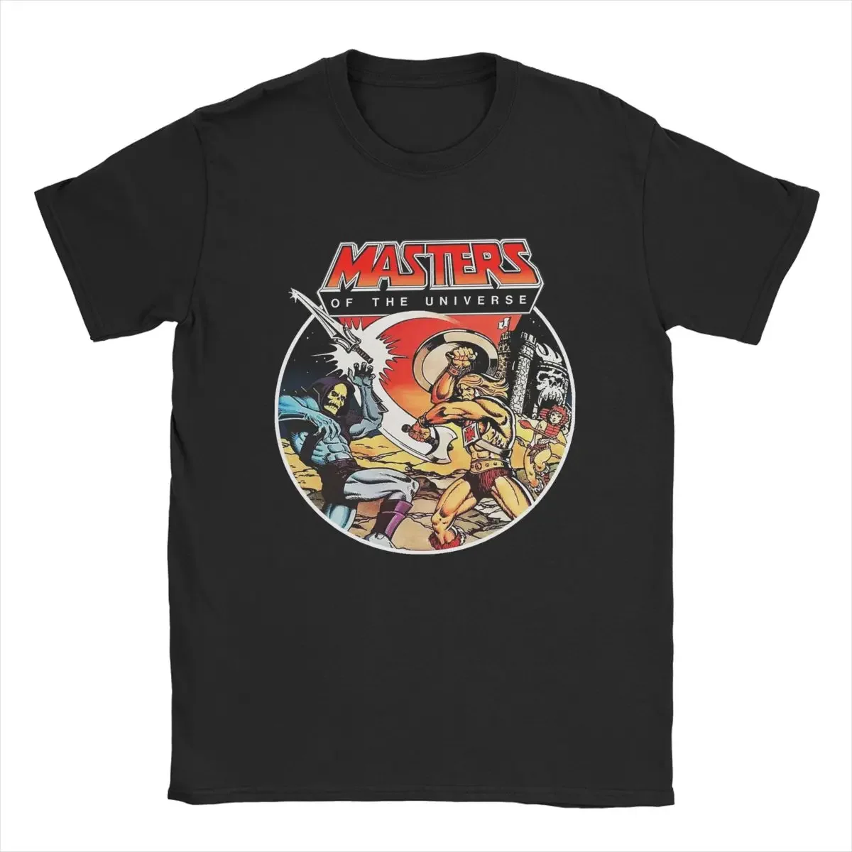 Endless Fight He Man Masters Of The Universe T-Shirts for Men 100% Cotton Tees Round Neck Short Sleeve T Shirts Original Clothes