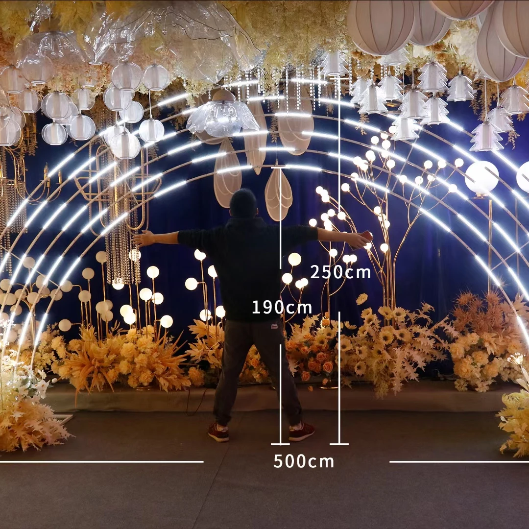 New Type Wedding Arch Picture Frame 2.5m Meteor Lights Meteor Shower Rain Lights