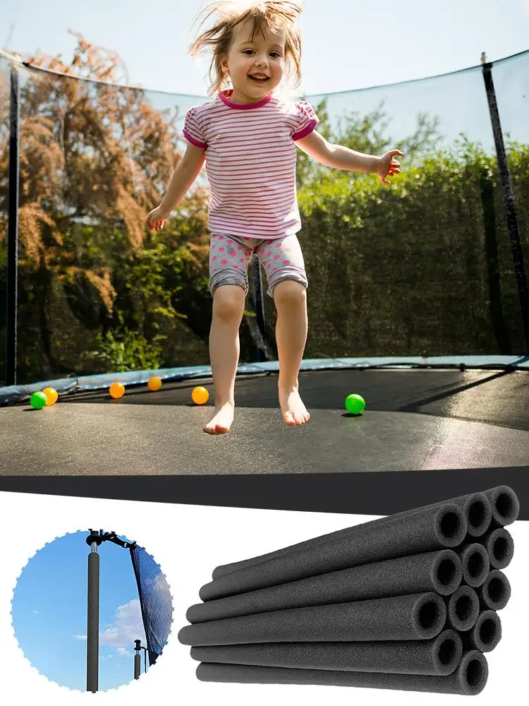 Trampolin-Stangenabdeckung, Trampolin-Gehäuse, Schutzrohre, Polsterung, Ersatz, sichere Passform, Zubehör für drinnen und draußen – Detail 6