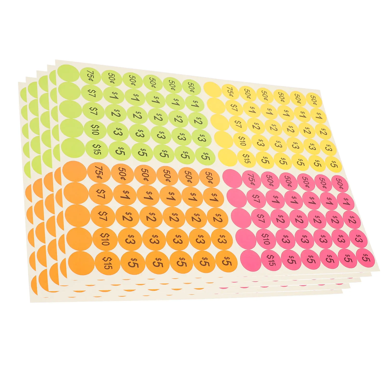 

Pricing Stickers Price Label Marker Creative Goods Paper Tag Neon Colors