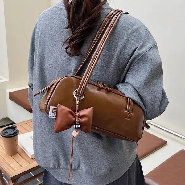 

Супер популярная французская женская сумка 2026, осень/зима, новая модная ручная сумка-тоут на одно плечо, подмышки