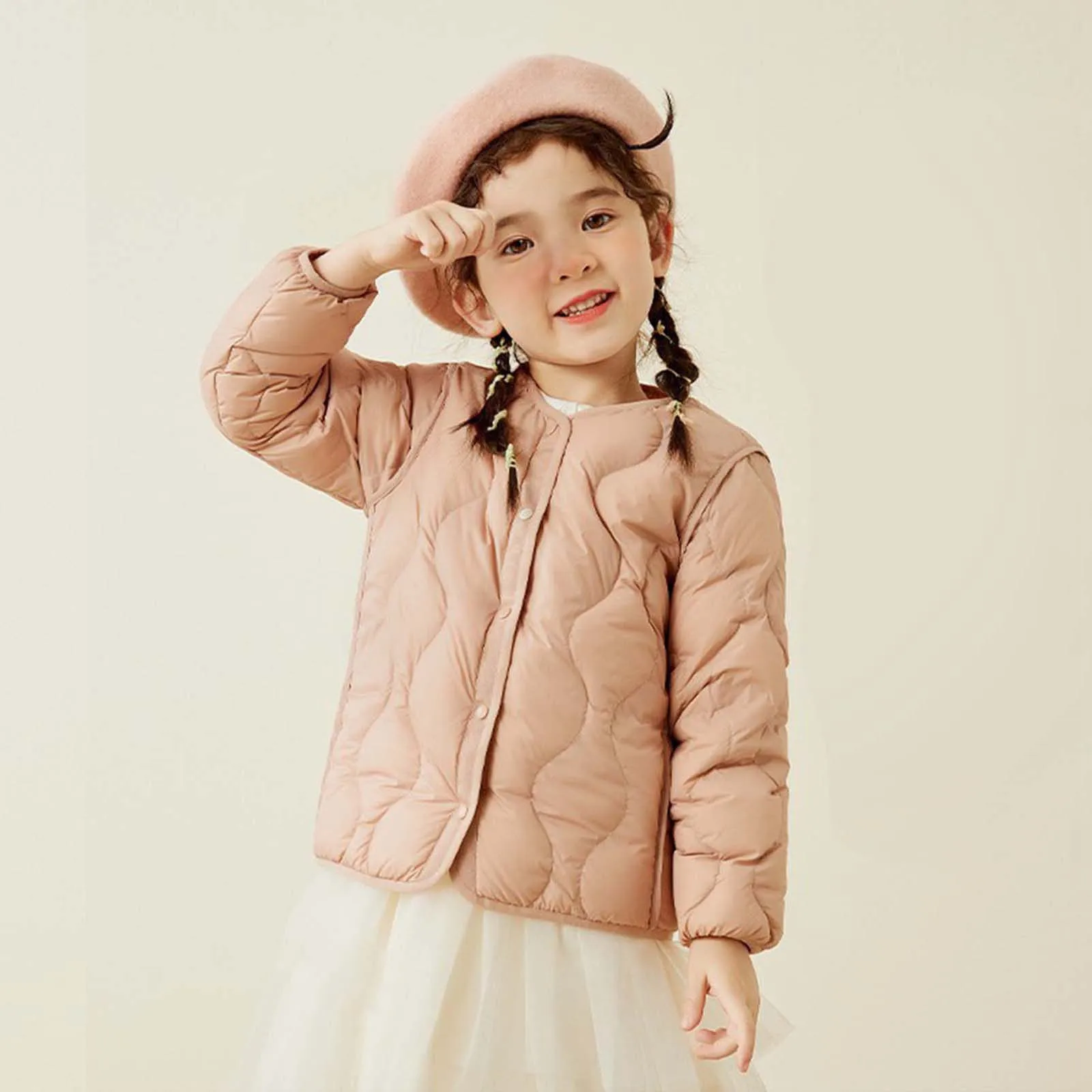 Boys Girls Lightweight Down Jacket Fashion Winter Warm Down Coat Clothes Baby Waterproof Padded Jacket Kids Tops Outerwear