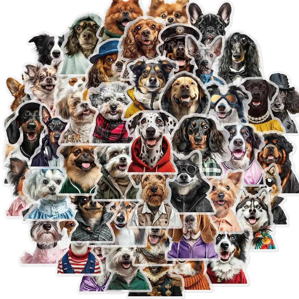 50pcs Funny Dog Portraits room decor wall art stickers papel tapiz pared adhesivo pegatinas de pared impermeable cozinha