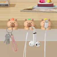 WORTHBUY Cute Desktop Cable Organizer Holder Winder Clips Desk Self-Adhesive Mobile Phone Data Cable Management Wire Cord Holder 3