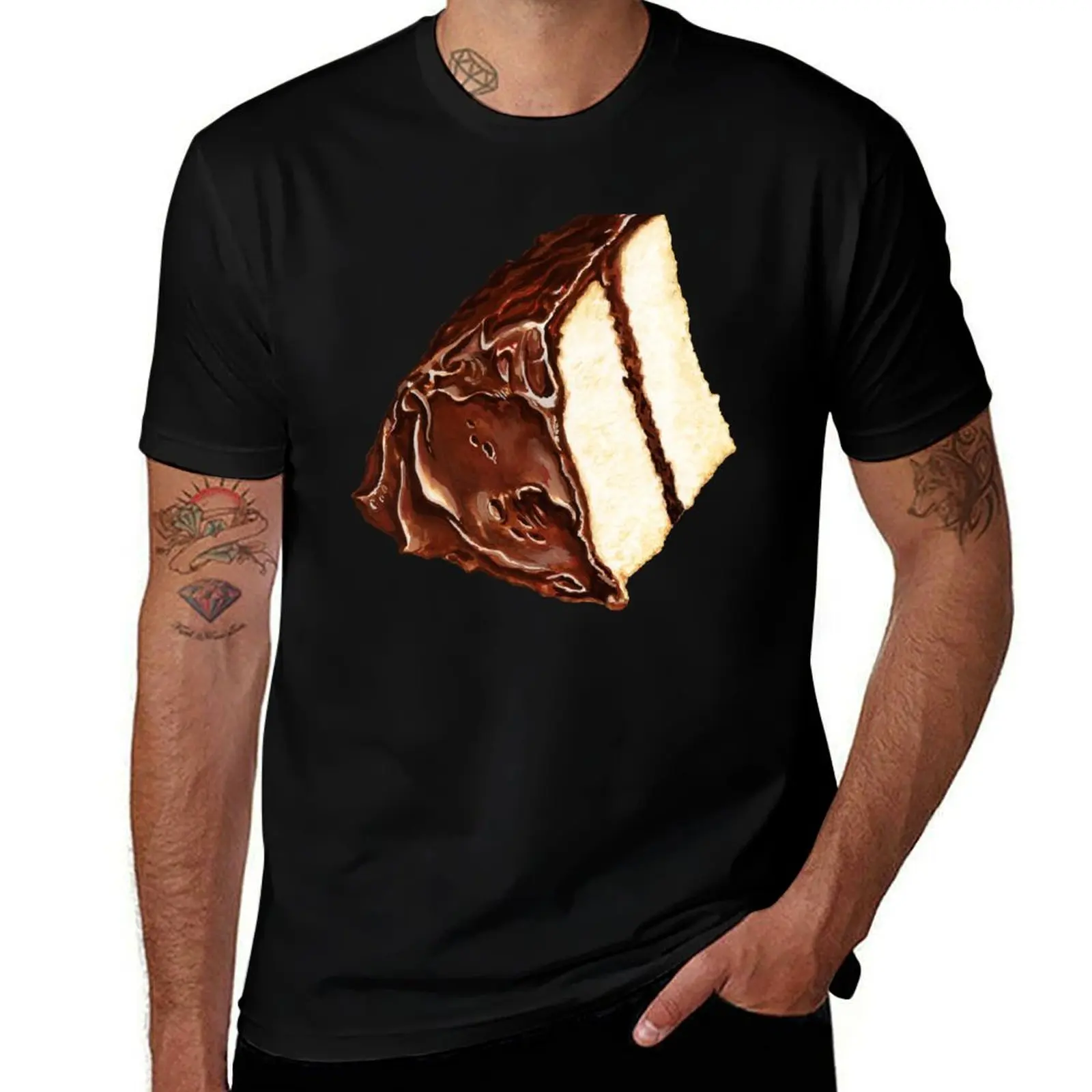 Cake Slice Pattern T-Shirt Quick Dry Outdoor Sports T-Shirt
