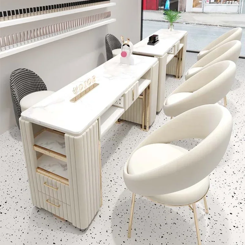 Nordic Design Nail Tables Simple Square Minimalist Manicure Tables Speciality Modern Maniküre Tisch Nail Salon Furniture