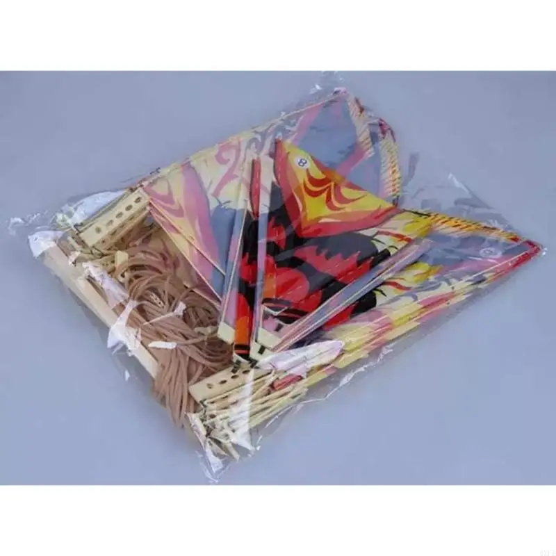 4XFE 10 PCS Faixa borracha elástica alimentada por pássaros voadores pipas engraçado brinquedo infantil presente ar livre