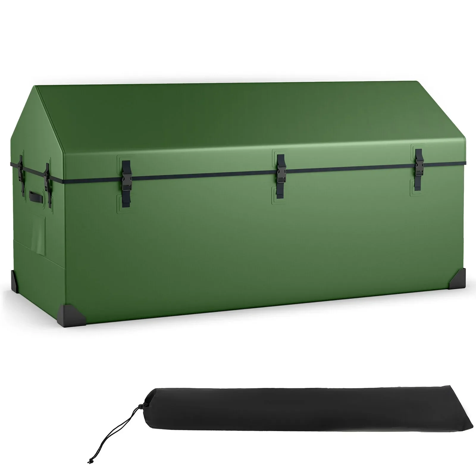 

US 174 Gallon Outdoor Tool Box All Weather Tarpaulin Deck Box w/ Convenient Handles