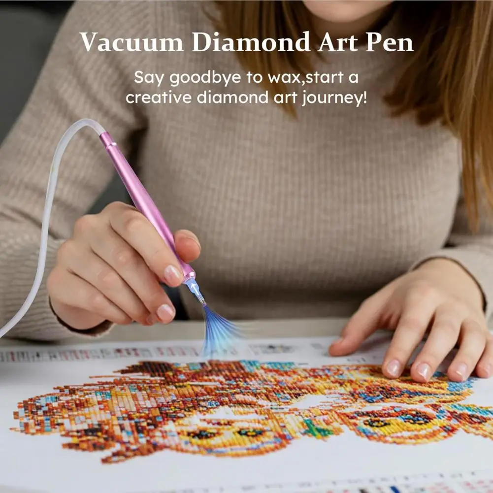 สูญญากาศ Diamond Art ปากกาไฟฟ้า Diamond Art ปากกาถาดขี้ผึ้ง-ฟรี Rhinestone ตําแหน่งเครื่องมือเพชรปากกา