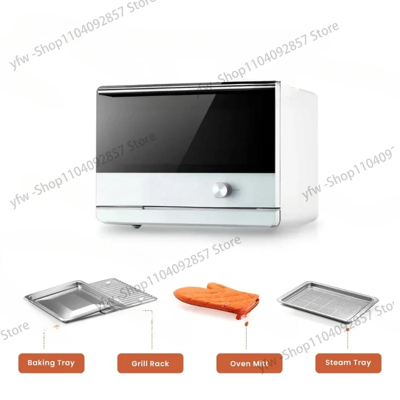 4-in-1 Countertop Convection Steam Combi Oven Air Fryer Food Dehydrator with 40+ Preset Menu and Self-clean