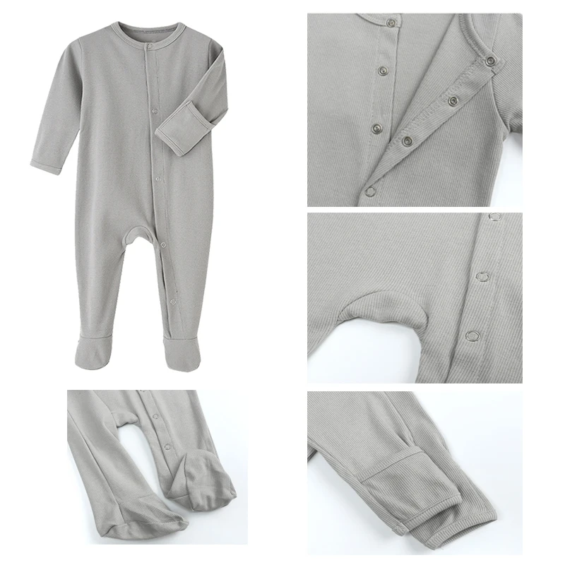 3pcs Baby Sleepsuits Pajamas Newborn Sleepwear Sleepers Soft 100% Cotton Zipper Snaps Jumpers Pelele Ropa De Bebe Gown Grows