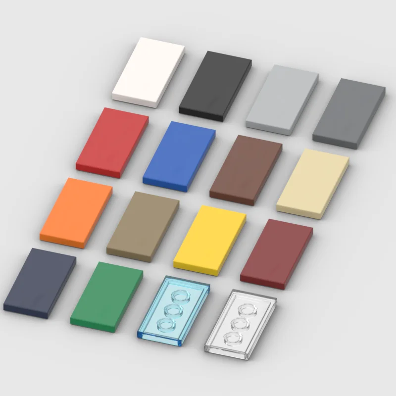 87079 50pcs *Flat Tile 2x4* DIY enlighten block bricks,Compatible With Assembles Particles