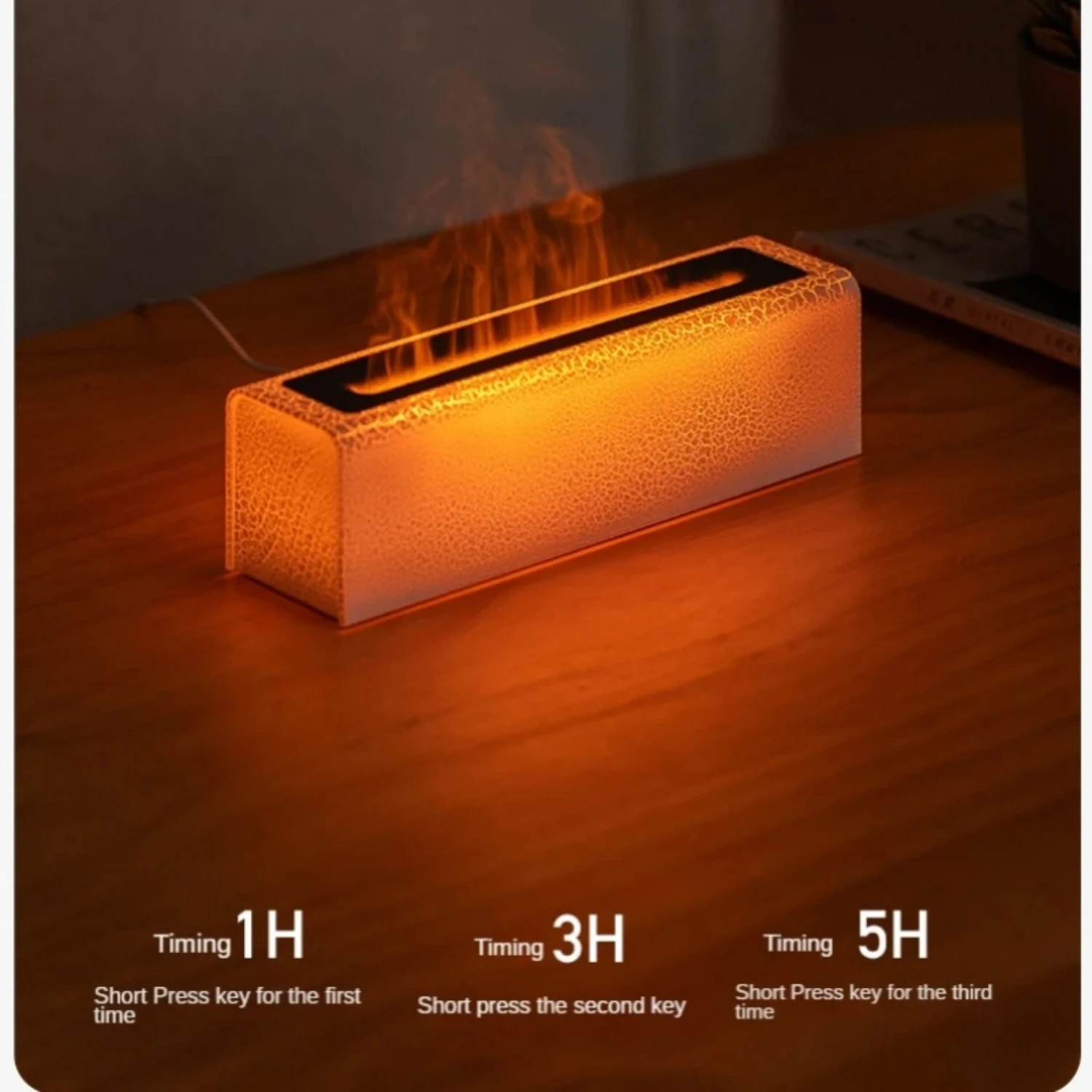 Colorful Simulated Flame Air Humidifiers USB Plug Fragrance Diffuser Desktop Ultrasound Essential Oil Aromatherapy Diffusers