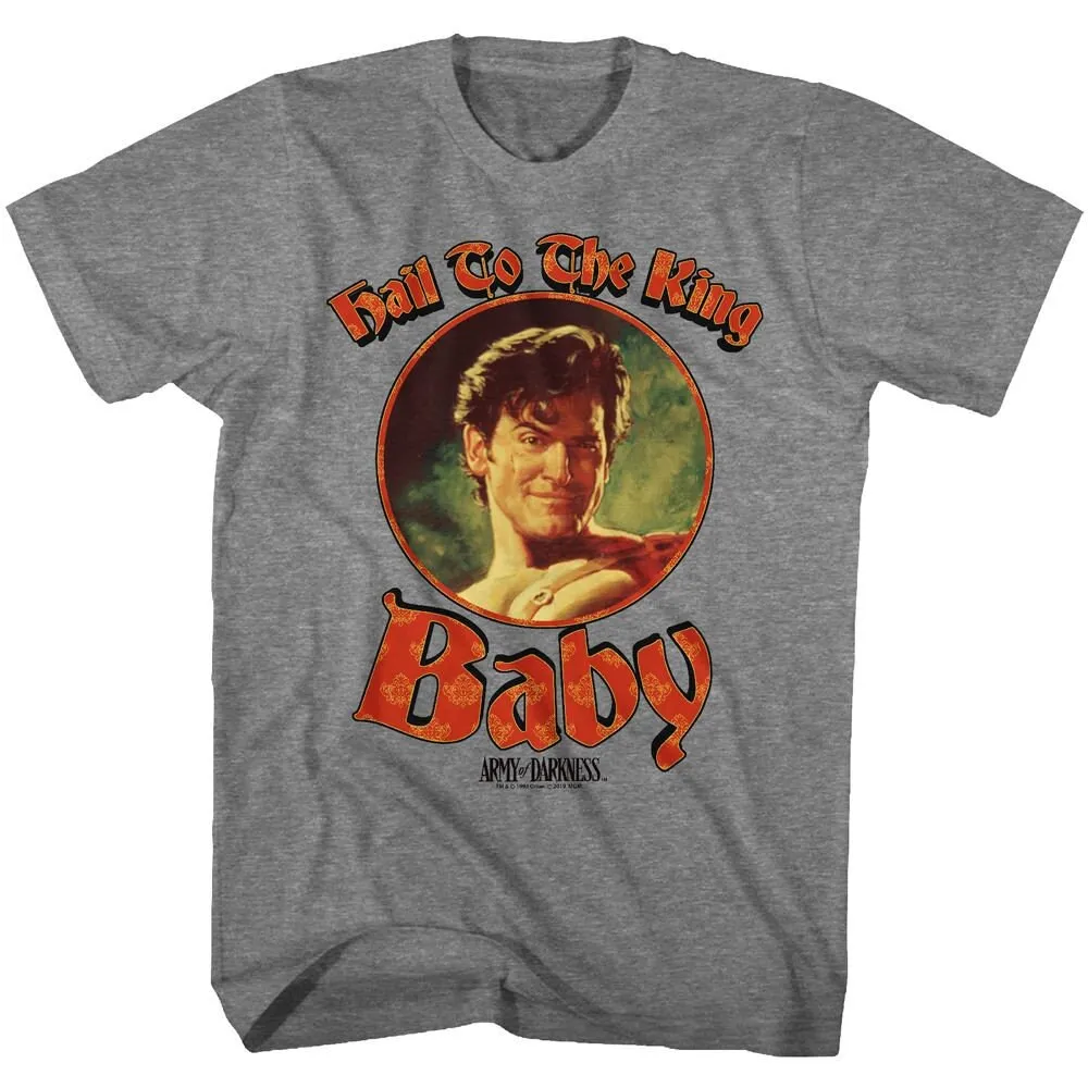 Army Of Darkness Regal Baby Graphite Heather Adult T Shirt