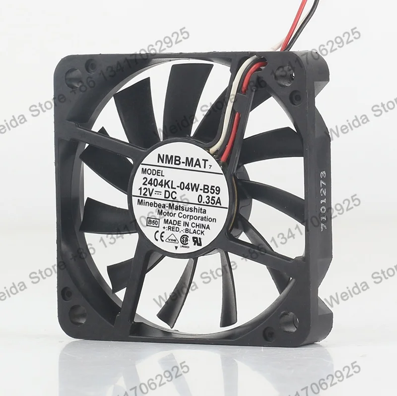 6010 60X60X10MM 6CM Original NMB 5V 24V 48V DC12V 0.35A AC EC ultra-thin ball power supply Three-wire 2404KL-04W-B59 cooling fan