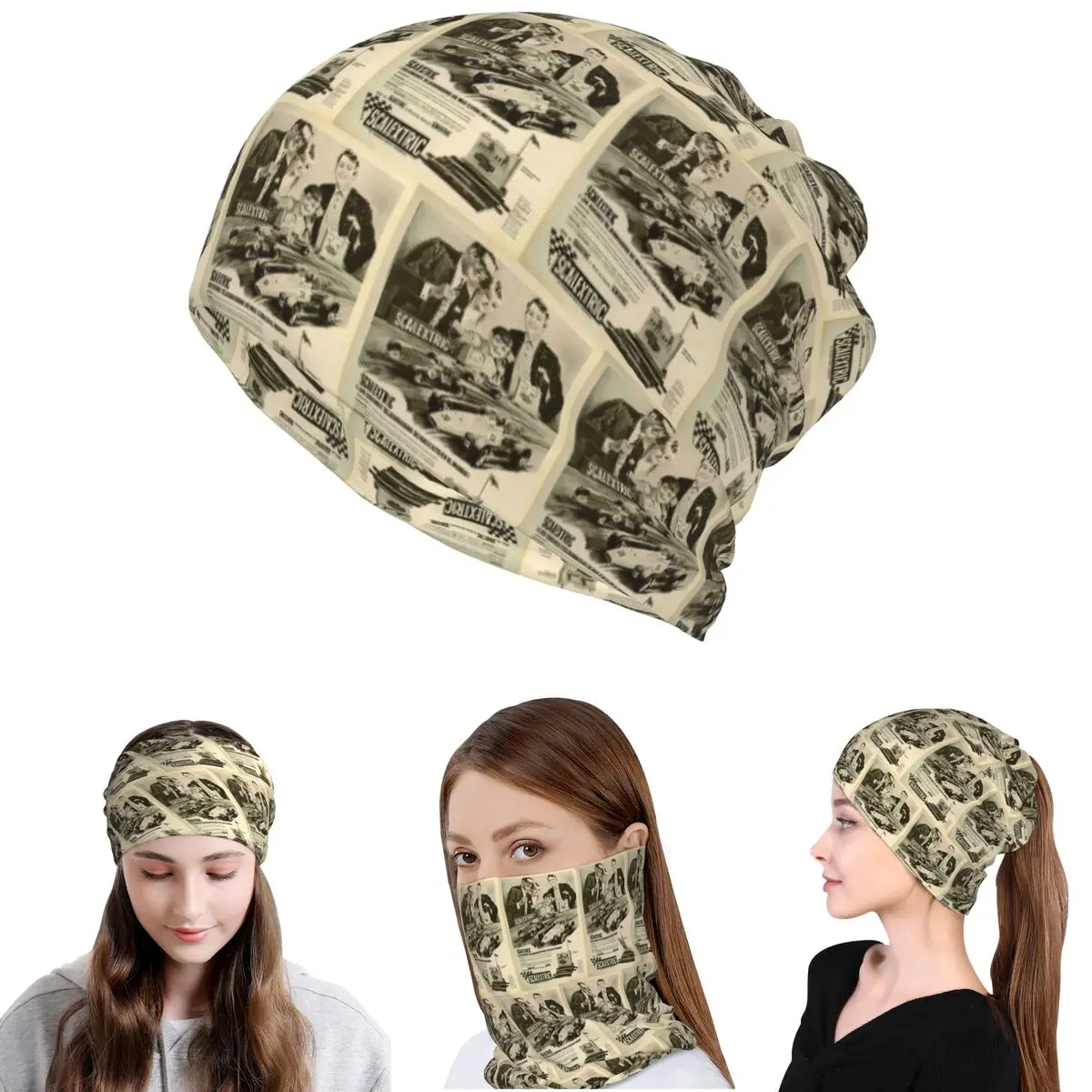 Scalextric (4 unidades) Pasamontañas, Mascarilla, Bufanda, Gorro Multifunción para Hombres, Mujeres y Adultos, para Todas las Estaciones
